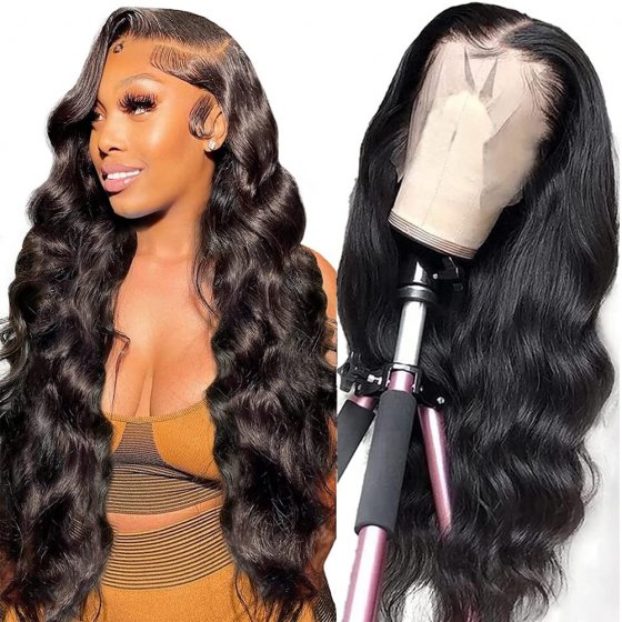 Human Hair Wigs Body Wave Lace Wig 13x4 Lace Front Wigs 150% Density Transparent Lace Wigs Brazilian Virgin Hair Wig
