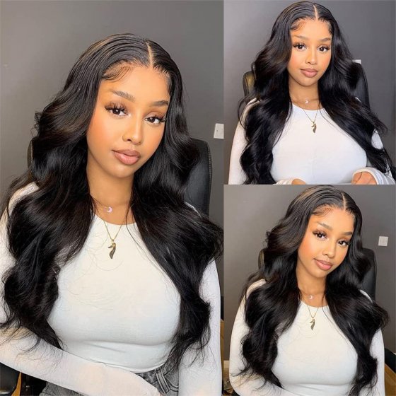Human Hair Lace Wigs 360 Lace Wigs 200% Density Body Wave Hair Wigs For Women Pre Plucked With Baby Hair