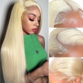 Blonde Color Lace Front Wigs 13x4 Lace Wigs 180% Density 613 Color Straight Hair Transparent Lace Wigs for Women