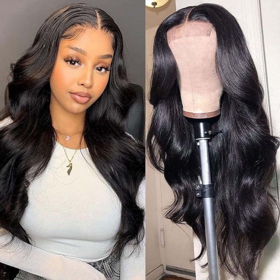 4x4 HD Lace Closure Wigs for Women 180% Density Lace Wigs BodyWave Hair Wigs with Baby Hair
