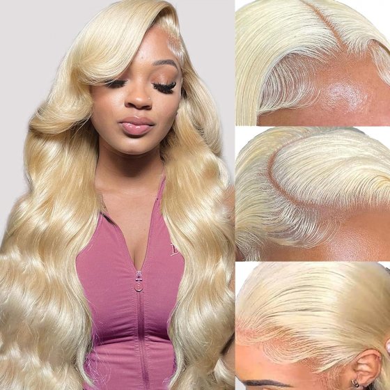 Blonde Color Lace Front Wigs 13x4 Lace Wigs 150% Density 613 Color Body Wave Hair Transparent Lace Wigs for Women