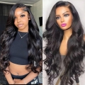 Human Hair Wigs 13x6 Transparent Lace Front Wigs 180% Density Body Wave Wigs Natural HairLine and Baby Hair