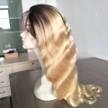 Lace Front Wig 1b/613 Body Wave 10A Brazilian Human Hair
