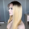 Lace Front Wig 1b/613 Straight 10A Brazilian Human Hair