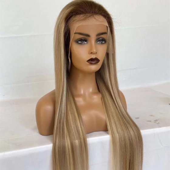 Lace Front Wig Picture Color Straight 10A Brazilian Human Hair