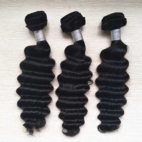 Hair Wefts with Lace Frontal Deep Wave 10A Brazilian Virgin Hair