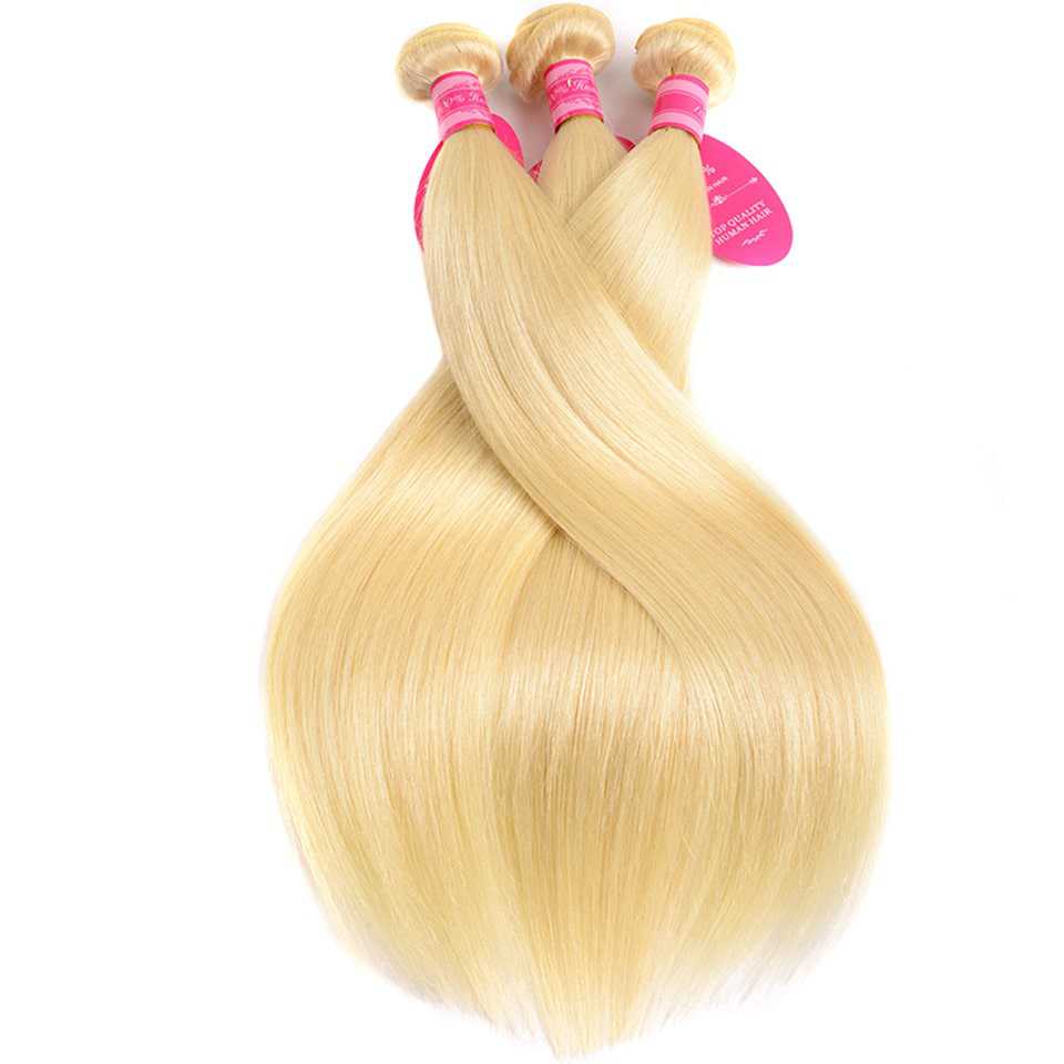 3 of Hair Wefts #613 Straight 10A Brazilian Virgin Hair