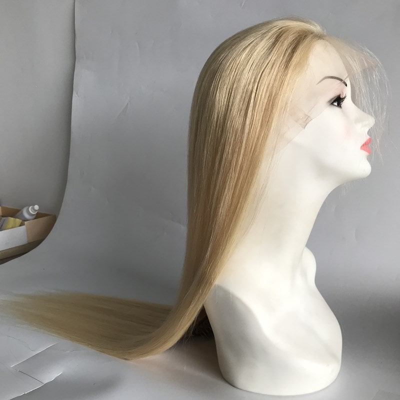 Lace Front Wig #613 Straight 10A Brazilian Human Hair